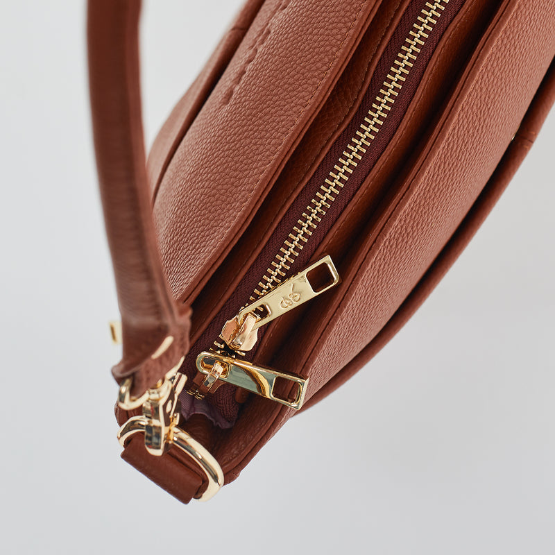 Dorothy Lee - Everyday Bag | Brandy With Gold Hardware